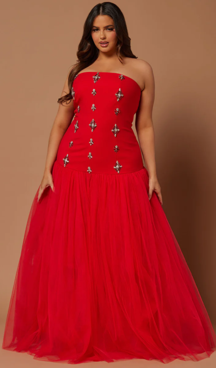 Dinah Embellished Tulle Gown - 1XL